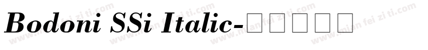 Bodoni SSi Italic字体转换